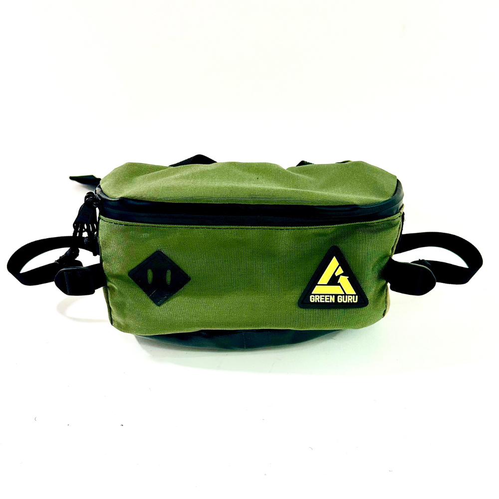 earthtone - Green Guru Packster upcycled hip pack in earthtone