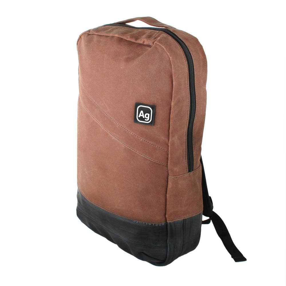 Alchemy Goods Brooklyn upcycled waxed canvas backpack