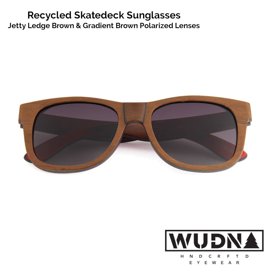 WUDN polarized sunglasses from upcycled skatedeck wood