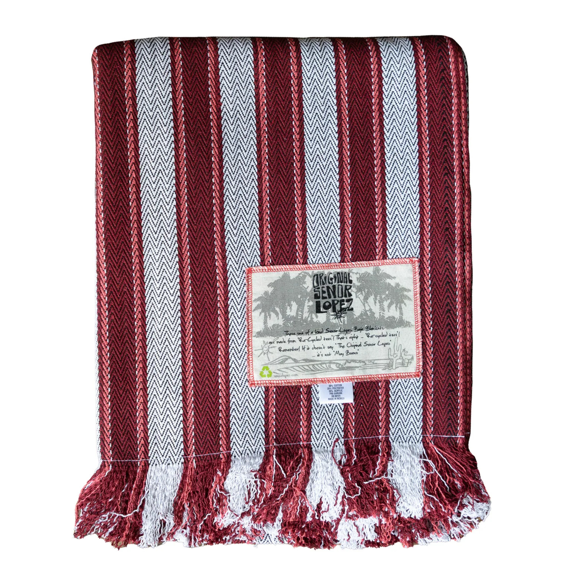 taxi - Señor Lopez recycled Mexican Baja blanket in taxi