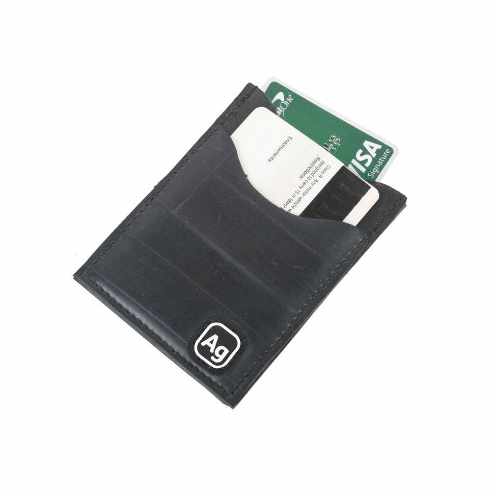 black - Alchemy Goods Night Out upcycled bike tube wallet in black