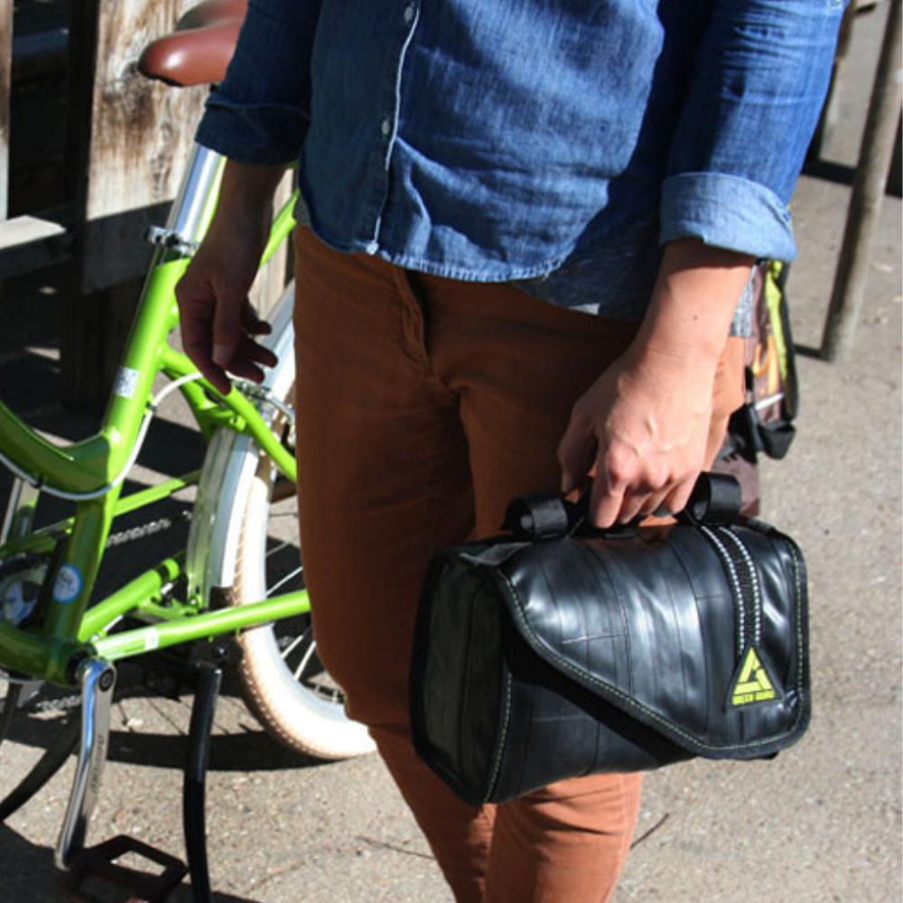 Green Guru Cruiser Cooler upcycled 6L insulated handlebar bag
