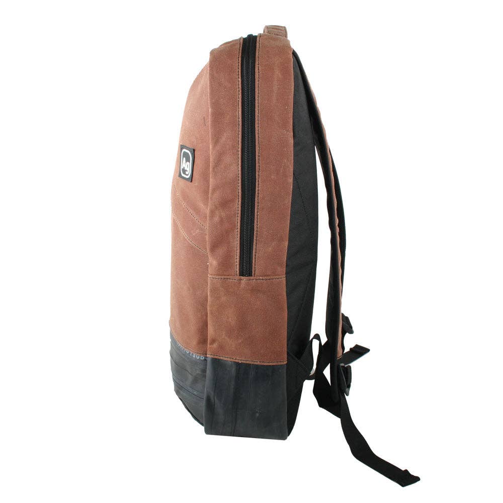 Alchemy Goods Brooklyn upcycled waxed canvas backpack