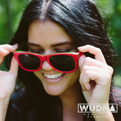 WUDN polarized sunglasses from upcycled skatedeck wood