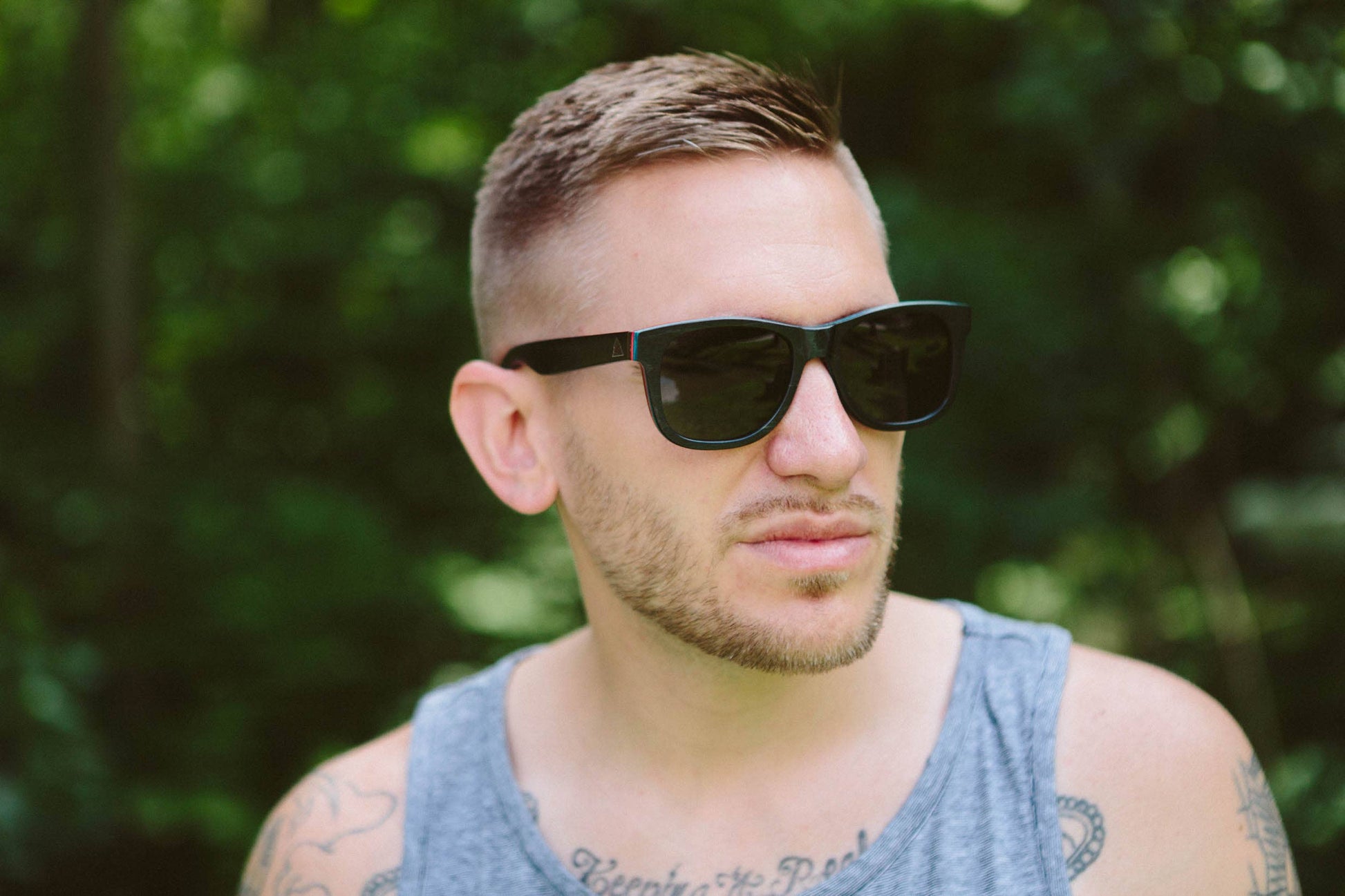 WUDN polarized sunglasses from upcycled skatedeck wood