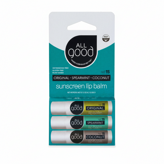 All Good SPF 15 organic lip balm 3-pack