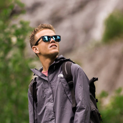 ollie-black - WUDN polarized sunglasses from upcycled skatedeck wood in ollie-black