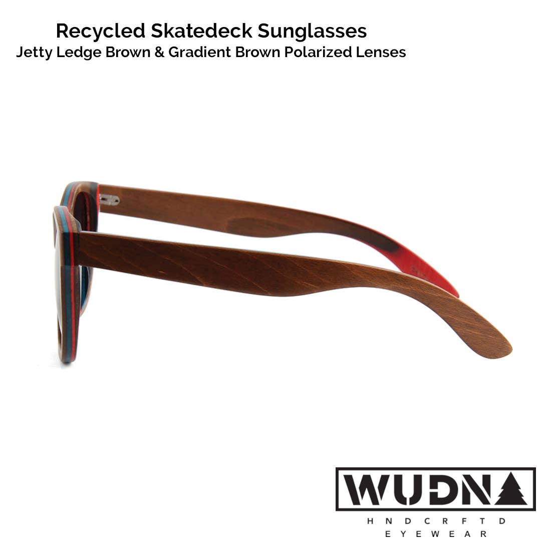WUDN polarized sunglasses from upcycled skatedeck wood