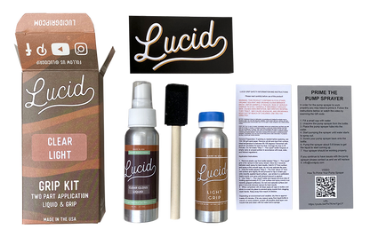 Lucid Grip clear spray-on grip tape kit with recycled glass