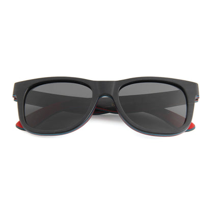 ollie-black - WUDN polarized sunglasses from upcycled skatedeck wood in ollie-black