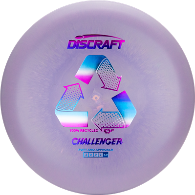 assorted Discraft Challenger disc golf putter on a white background
