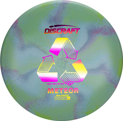 assorted Discraft Meteor disc golf disc on a white background


