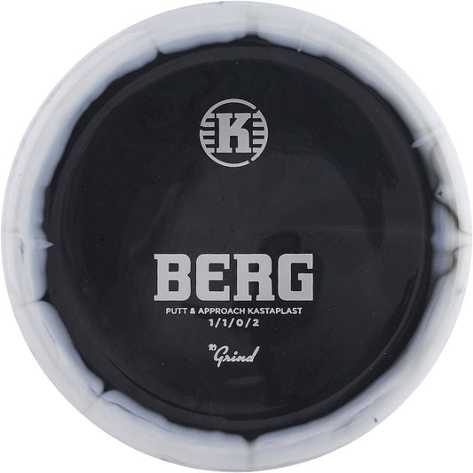 Black Close-up of a putter head with 'BERG' branding on a white background