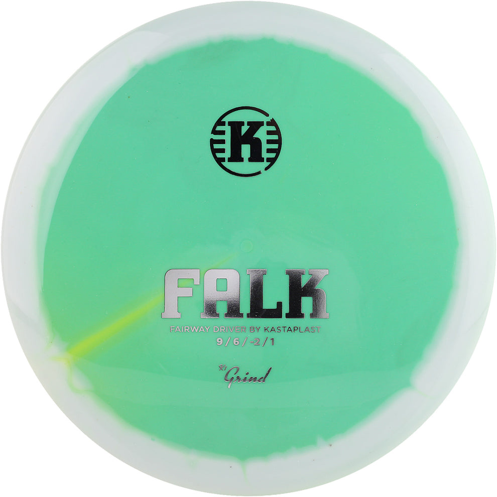 Green disc golf disc with 'Kastaplast' branding on a white background