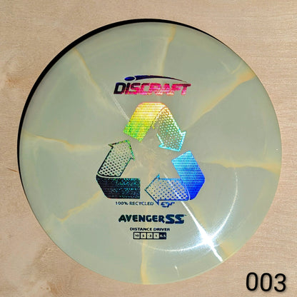Discraft Avenger SS disc golf disc on a wooden surface