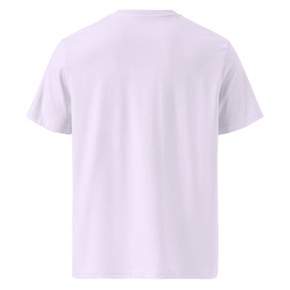 Lavender surf shredder t-shirt riding a neon wave 