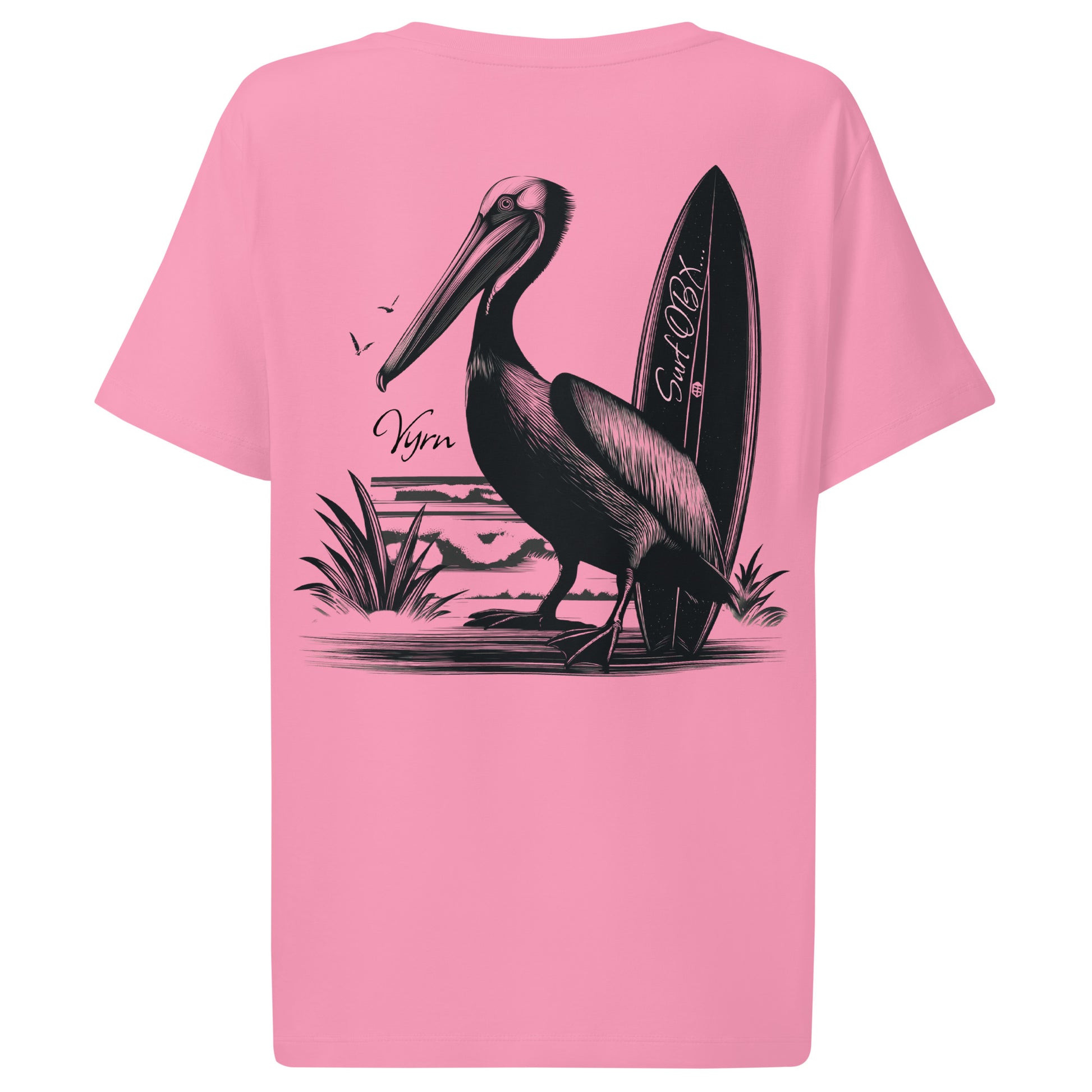 bubble pink eco friendly 100% sustainable cotton obx surf t-shirt