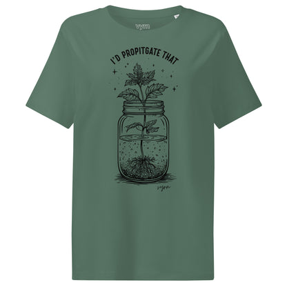Green Bay t-shirt with a plant design and text on a white background