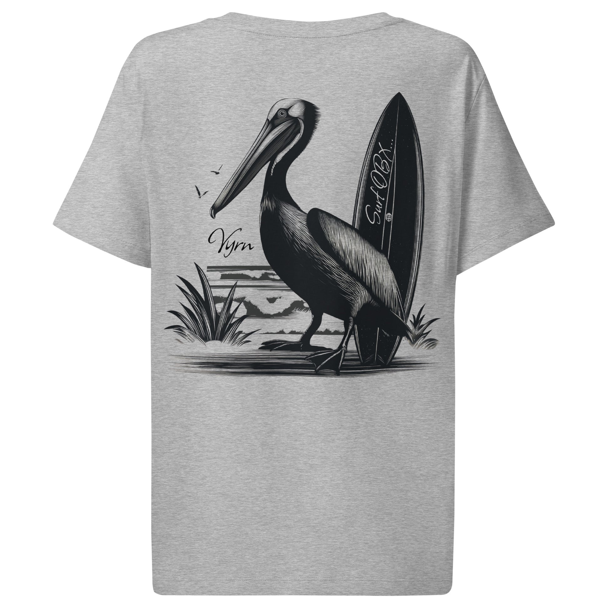 heather grey eco friendly 100% sustainable cotton obx surf t-shirt