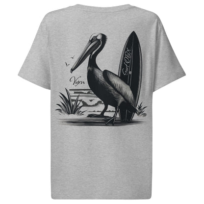 heather grey eco friendly 100% sustainable cotton obx surf t-shirt