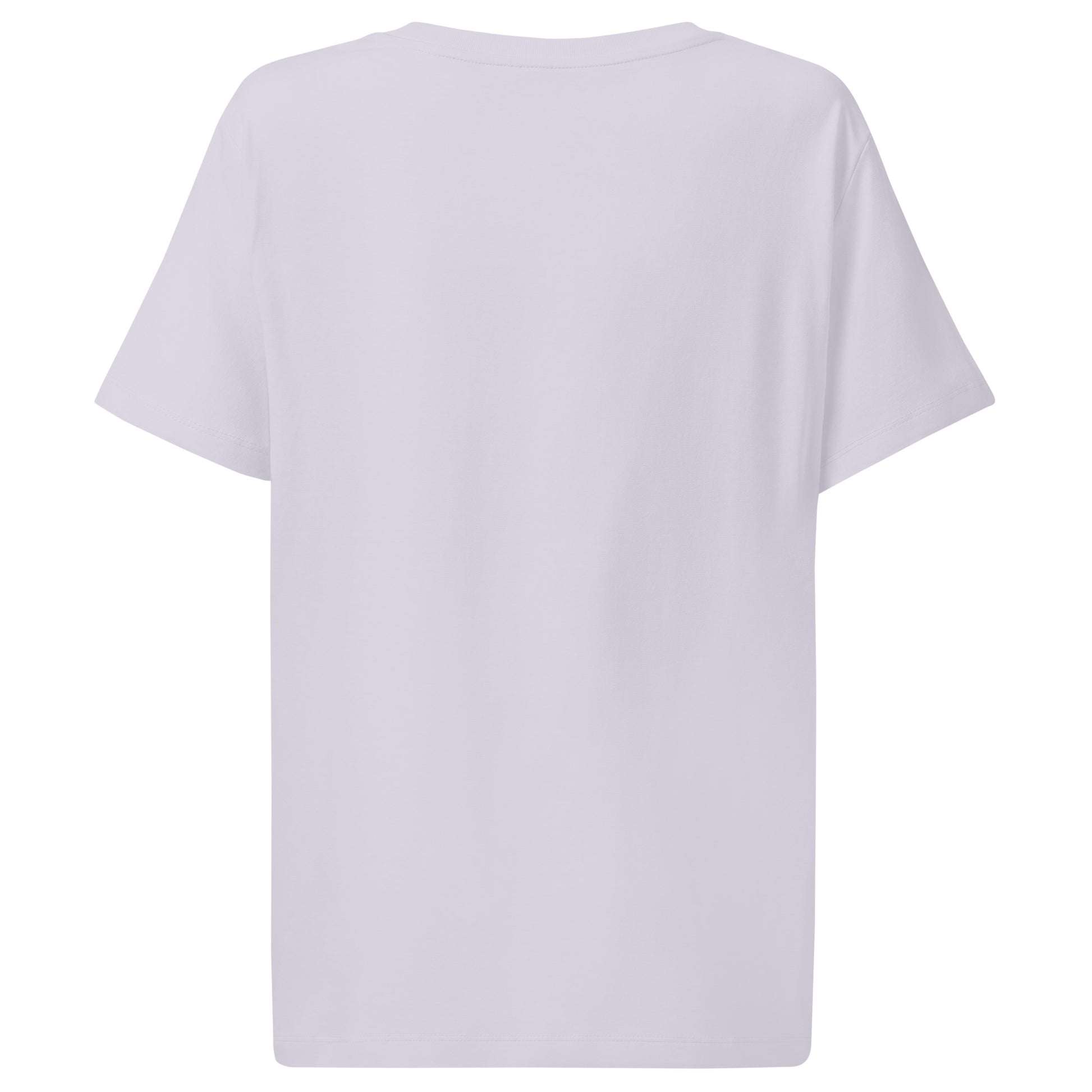lavender t-shirt on a white background