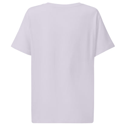 lavender t-shirt on a white background