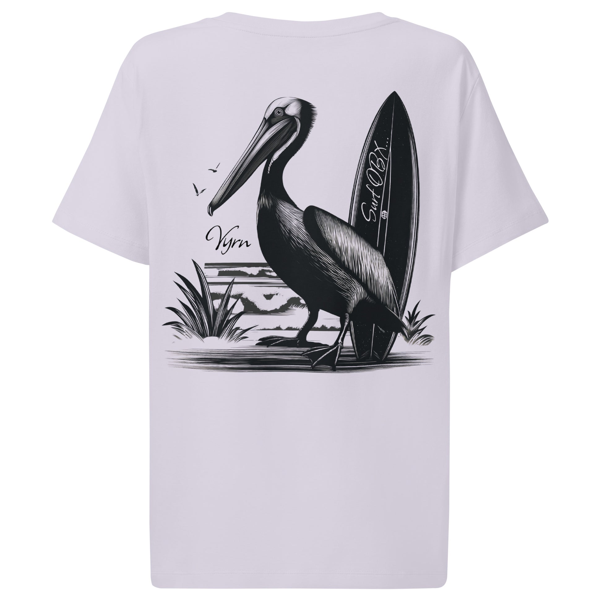 lavender eco friendly 100% sustainable cotton obx surf t-shirt