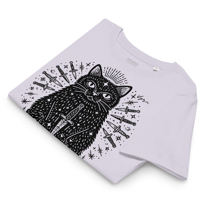 lavender folded tee with "vyrn" written